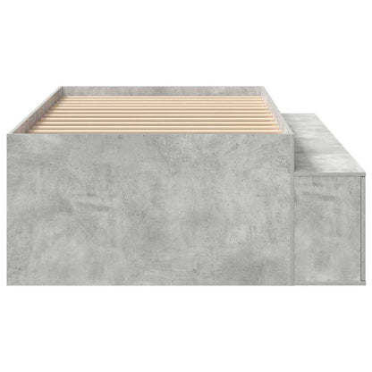 Struttura del letto con cassetto Grigio cemento 90 x 200 cm | homemem39