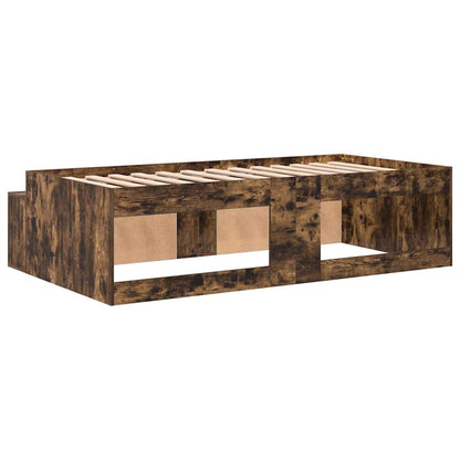Struttura del letto Rovere fumé 90 x 200 cm Legno multistrato | homemem39