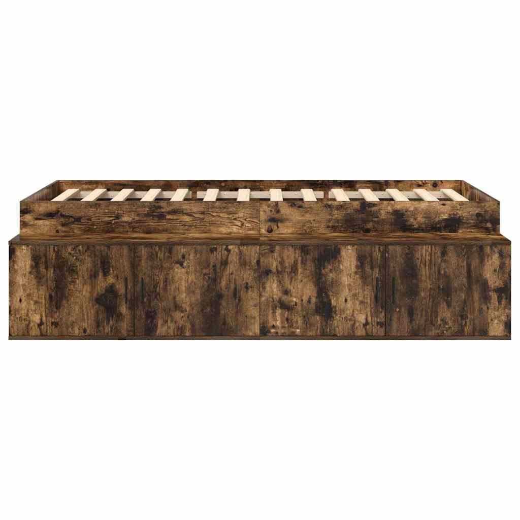 Struttura del letto Rovere fumé 90 x 200 cm Legno multistrato | homemem39