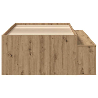 Struttura del letto con cassetto Rovere artigianale 90 x 200 cm | homemem39