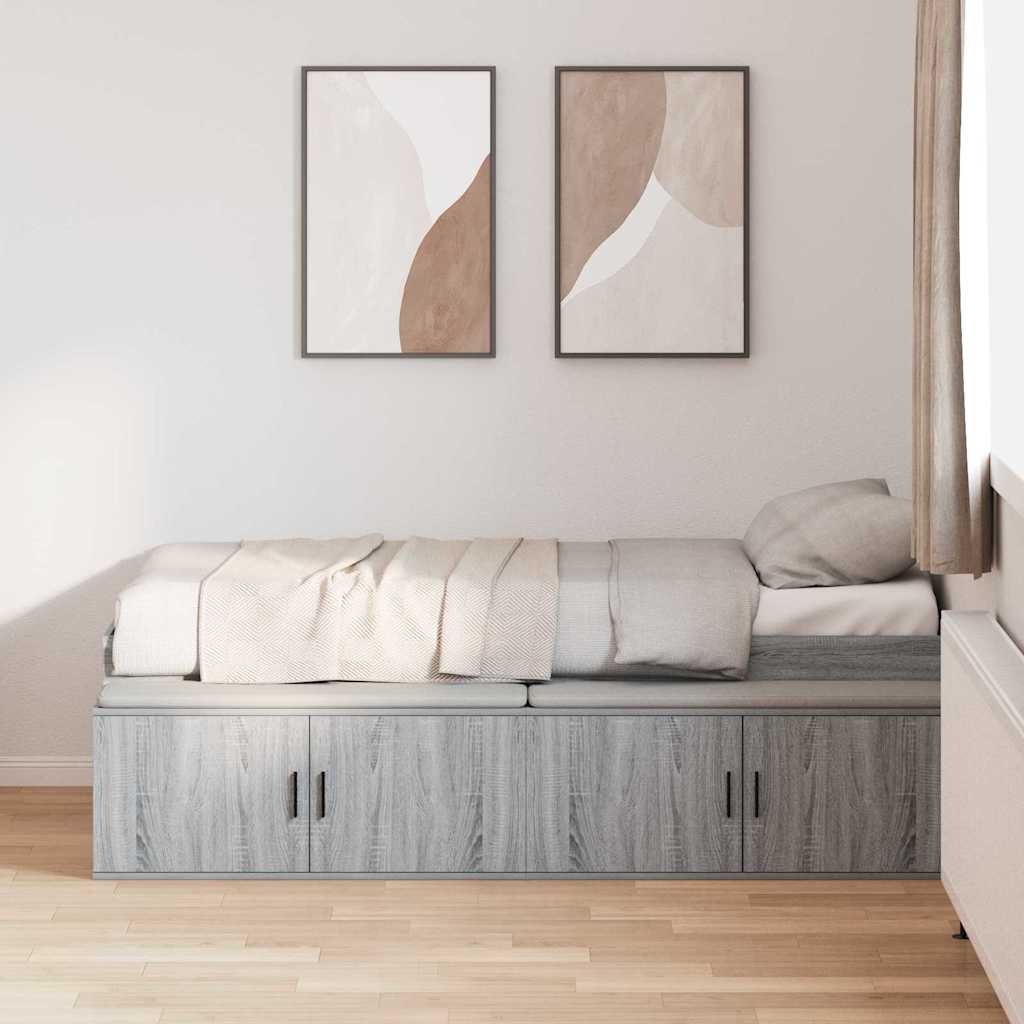 Struttura del letto Grigio Sonoma 90 x 190 cm Legno multistrato