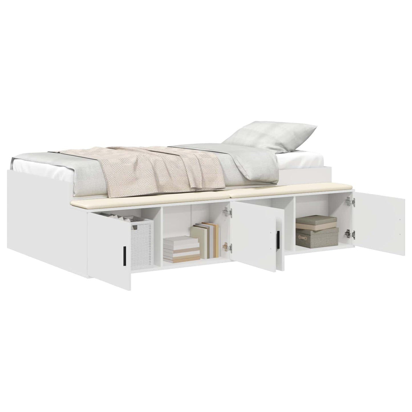 Struttura del letto Bianco 70 x 190 cm Legno multistrato | homemem39