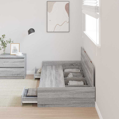 Struttura del letto con cassetto Grigio Sonoma 98.5 x 200 cm