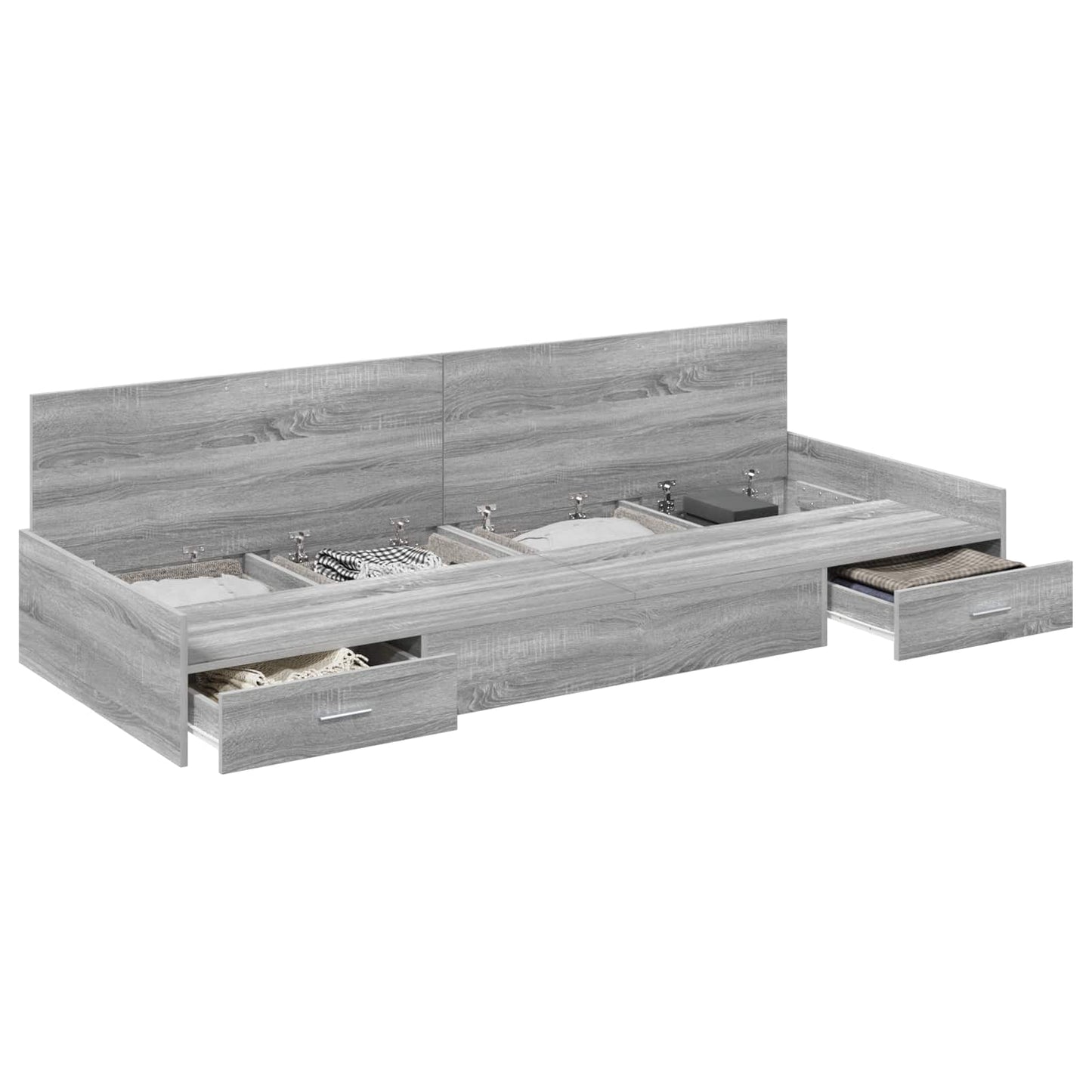 Struttura del letto con cassetto Grigio Sonoma 98.5 x 200 cm