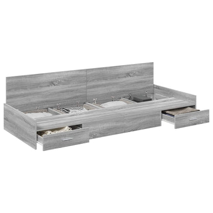 Struttura del letto con cassetto Grigio Sonoma 98.5 x 200 cm