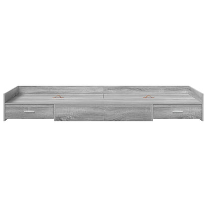 Struttura del letto con cassetto Grigio Sonoma 98.5 x 200 cm