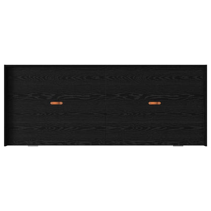 Struttura letto con contenitore Rovere Nero 90 x 200 cm - homemem39