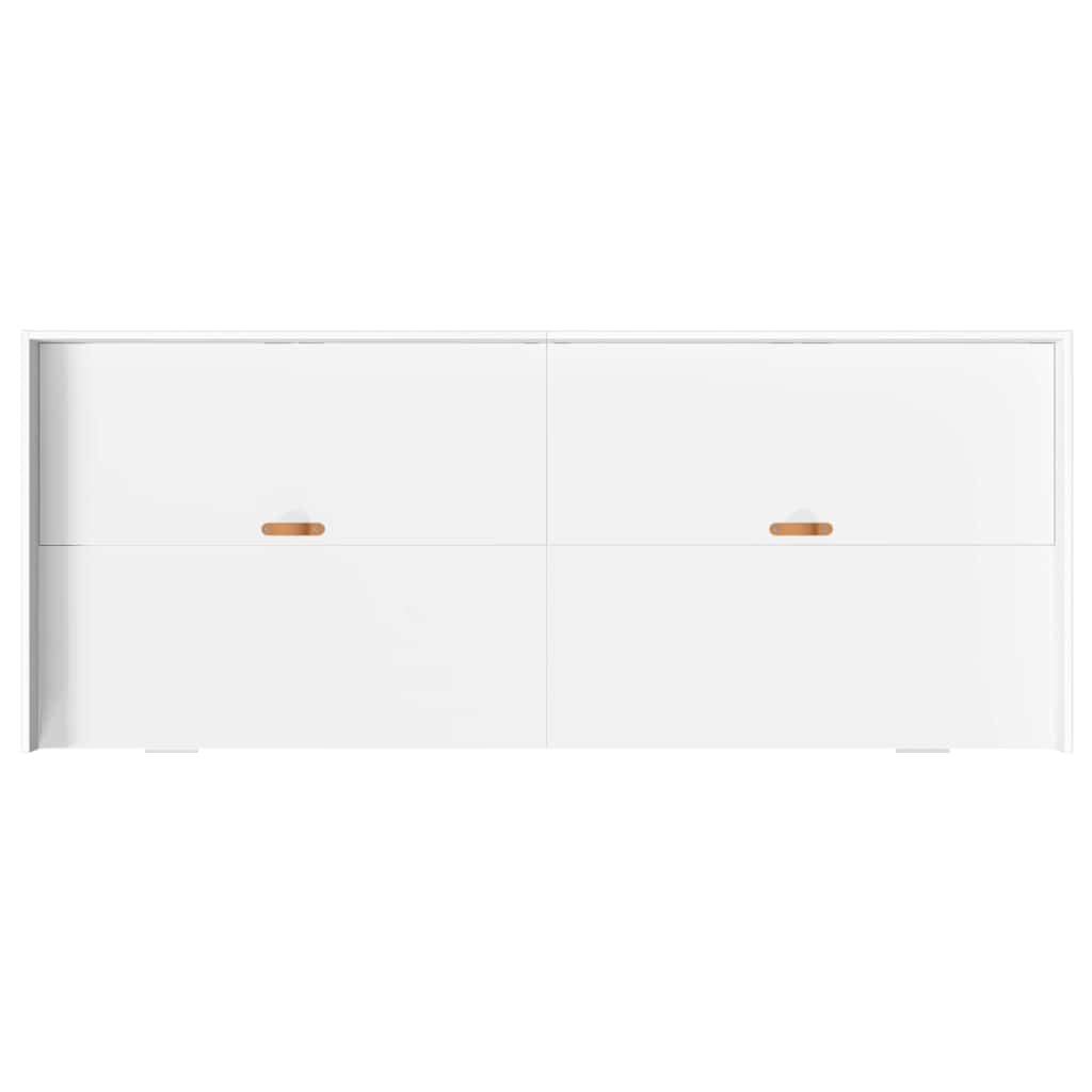 Struttura letto con contenitore con testiera Bianco 80 x 200 cm - homemem39