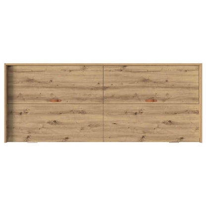Struttura letto con contenitore Rovere artigianale 80 x 200 cm - homemem39