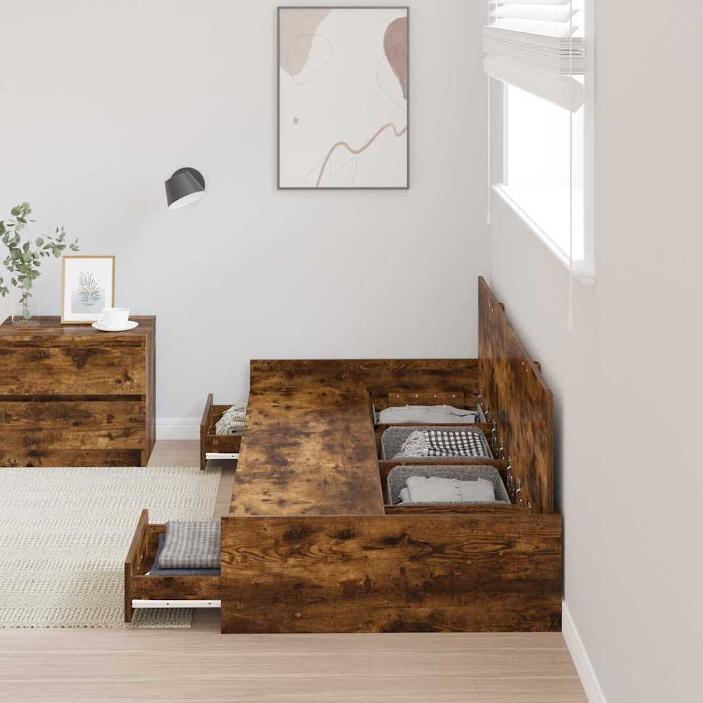 Struttura del letto Legno vecchio 70 x 190 cm Legno multistrato