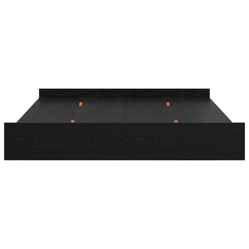 Struttura letto con contenitore Rovere nero 200 x 200 cm - homemem39