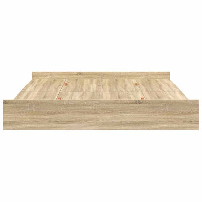 Struttura letto con contenitore rovere sonoma 200 x 200 cm - homemem39