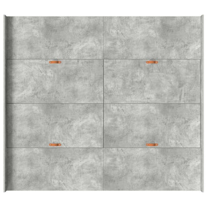 Struttura letto con contenitore Grigio cemento 200 x 200 cm