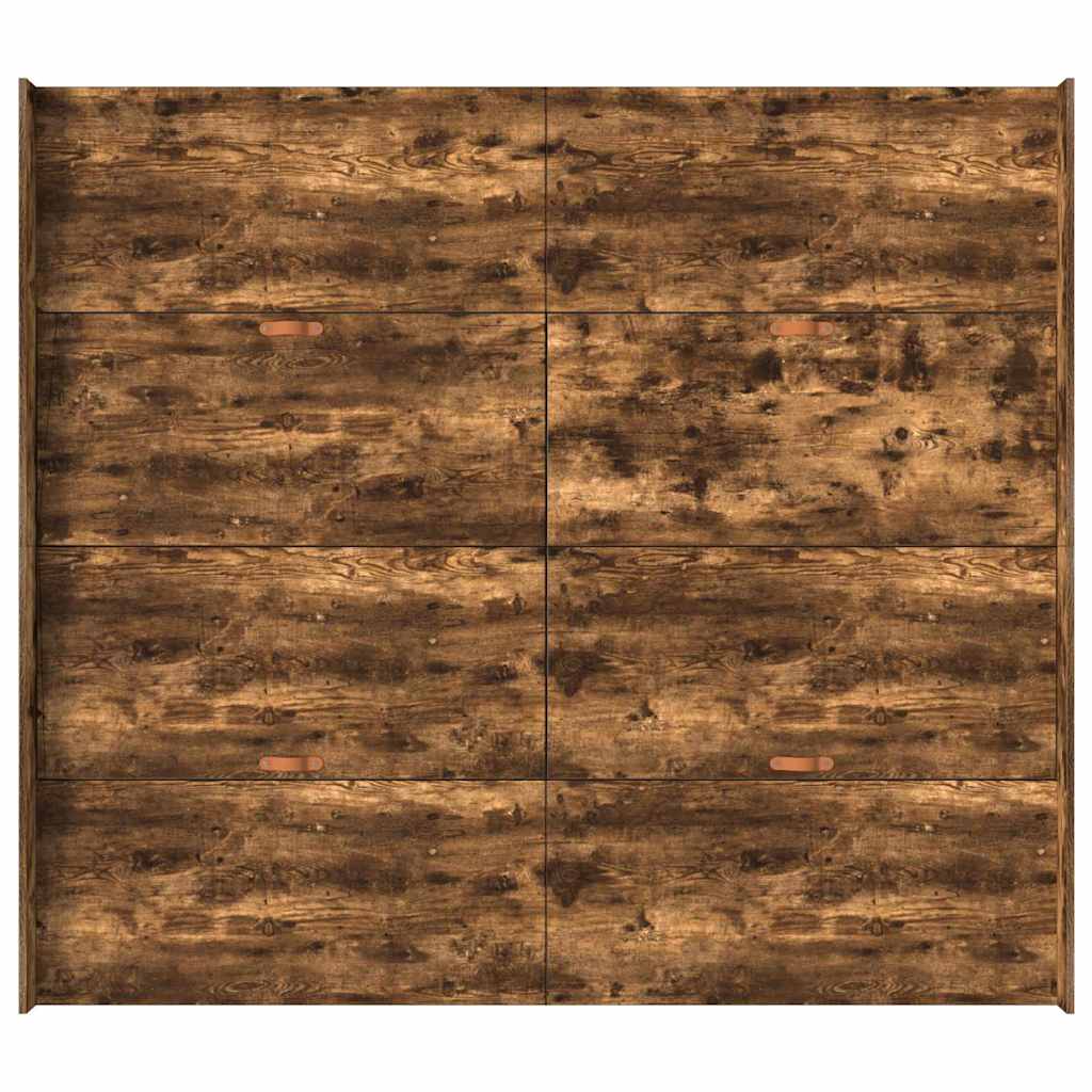 Struttura letto con contenitore Rovere fumo 200 x 200 cm - homemem39