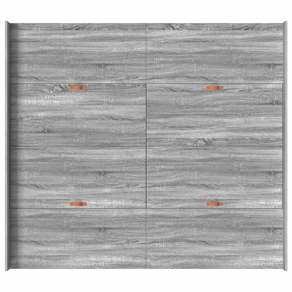 Struttura letto con contenitore Grigio sonoma 200 x 200 cm - homemem39