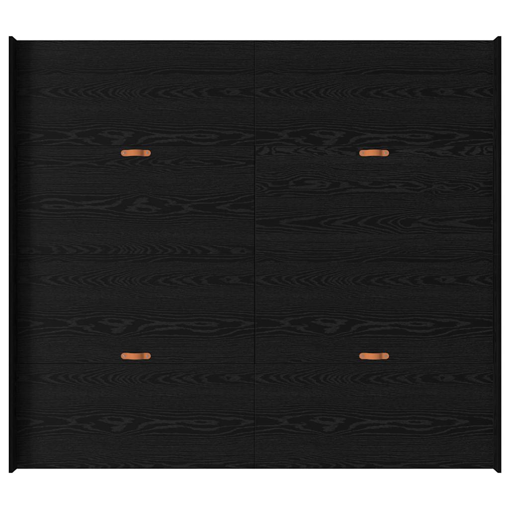 Struttura letto con contenitore Rovere nero 180 x 200 cm - homemem39