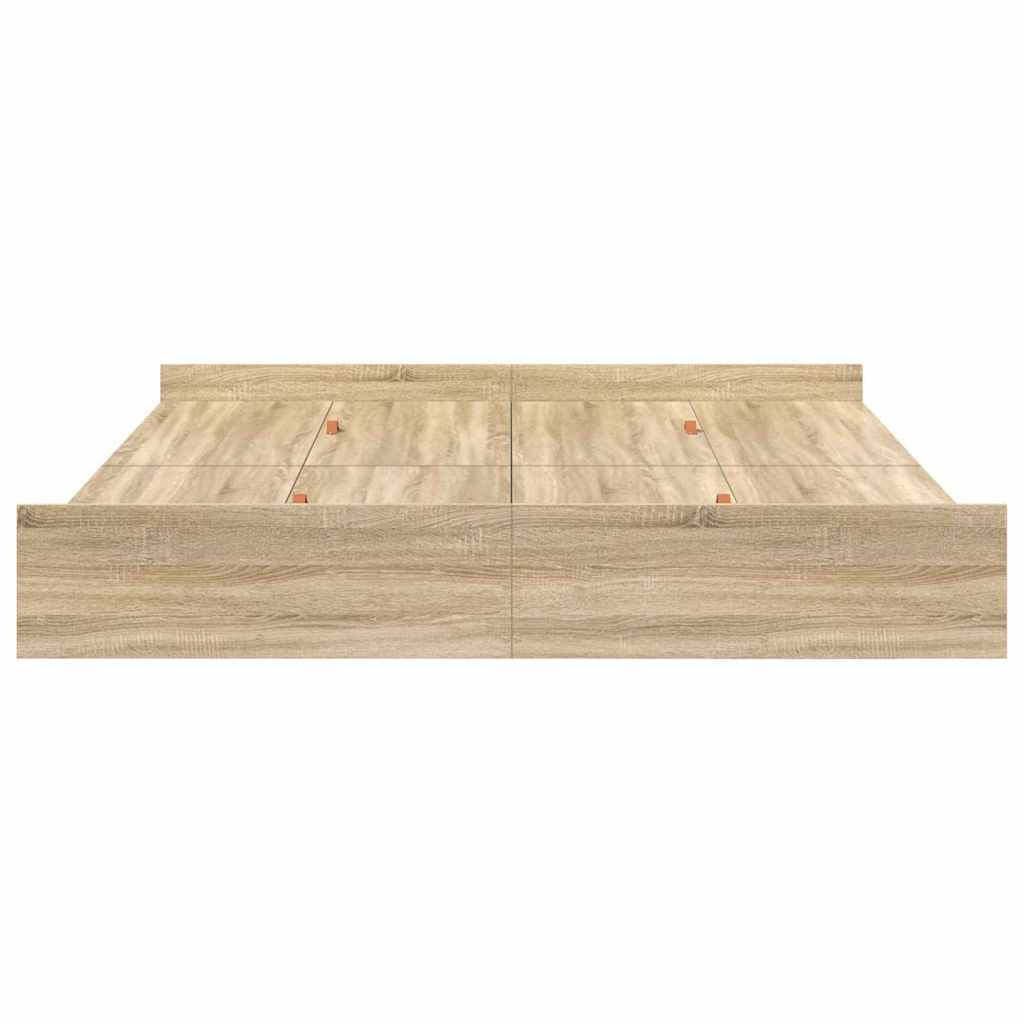 Struttura letto con contenitore Rovere Sonoma 180 x 200 cm