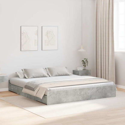 Struttura letto con contenitore Grigio cemento 180 x 200 cm - homemem39