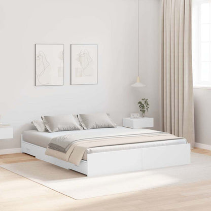 Struttura letto con contenitore Bianco 160 x 200 cm - homemem39