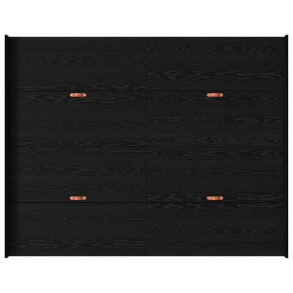 Struttura letto con contenitore Rovere nero 150 x 200 cm - homemem39