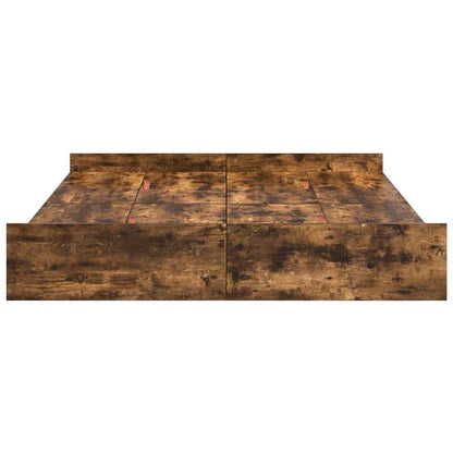 Struttura letto con contenitore Rovere fumo 150 x 200 cm - homemem39