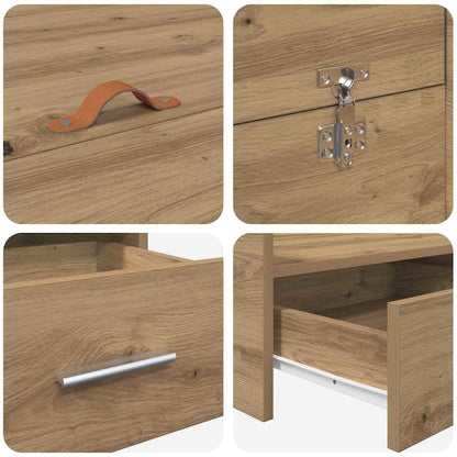 Struttura letto con contenitore rovere artigianale 150 x 200 cm