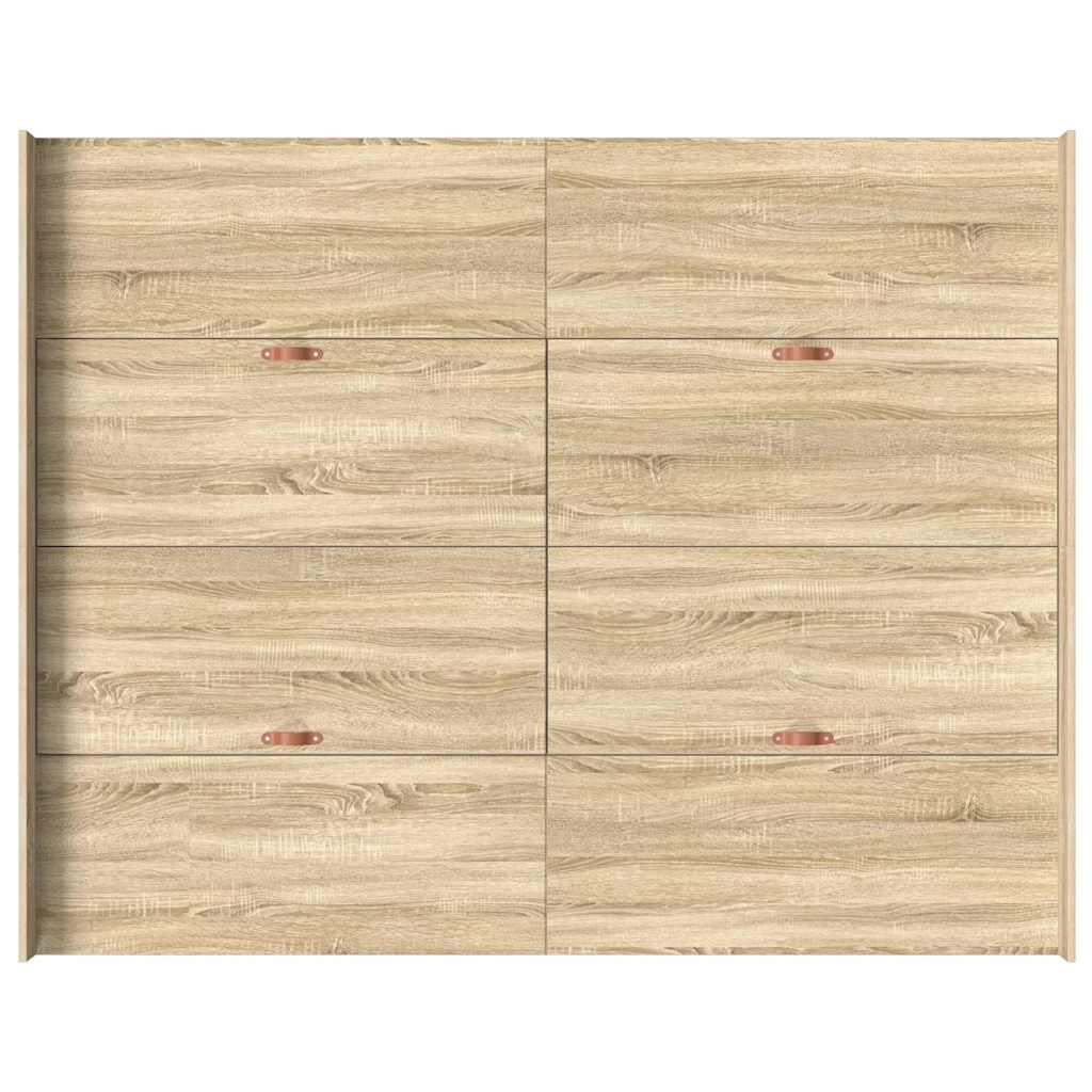 Struttura letto con contenitore rovere sonoma 140 x 200 cm - homemem39