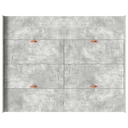 Struttura letto con contenitore Grigio cemento 140 x 200 cm