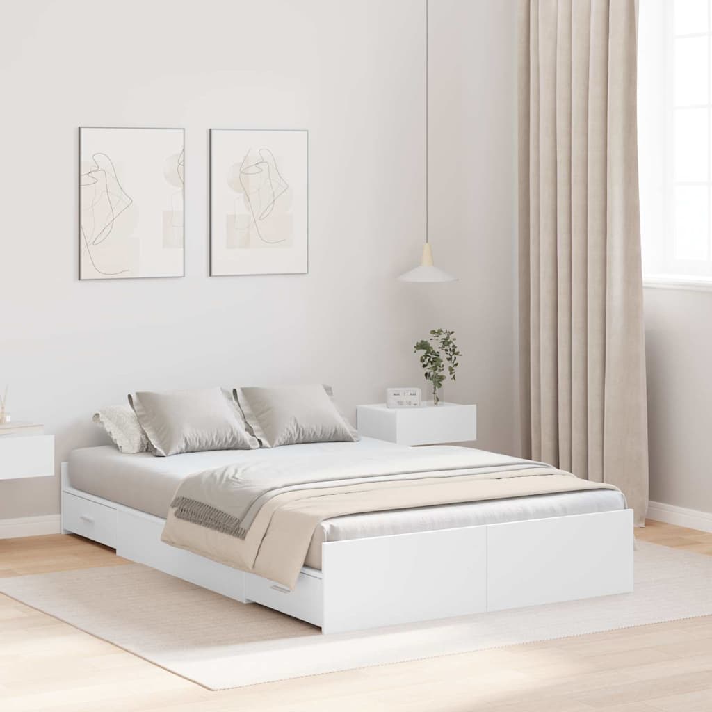Struttura letto con contenitore Bianco 120 x 200 cm - homemem39