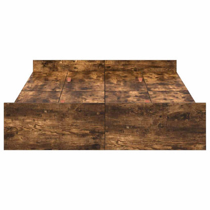 Struttura letto con contenitore Rovere fumo 120 x 200 cm - homemem39