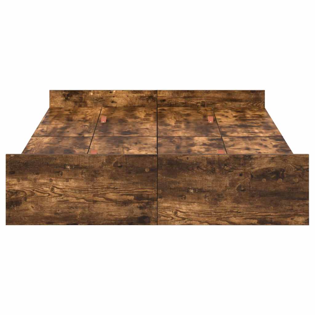 Struttura letto con contenitore Rovere fumé 120 x 200 cm