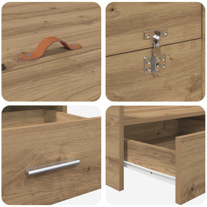 Struttura letto con contenitore Rovere artigianale 120 x 200 cm