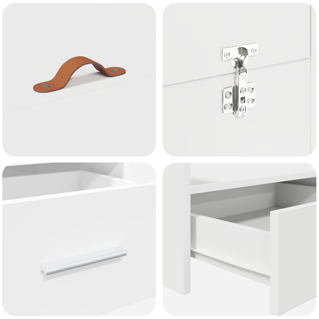 Struttura letto con contenitore Bianco 140 x 190 cm - homemem39