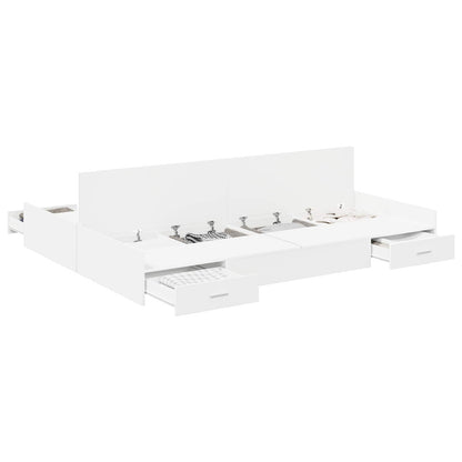 Struttura letto con contenitore Bianco 140 x 190 cm