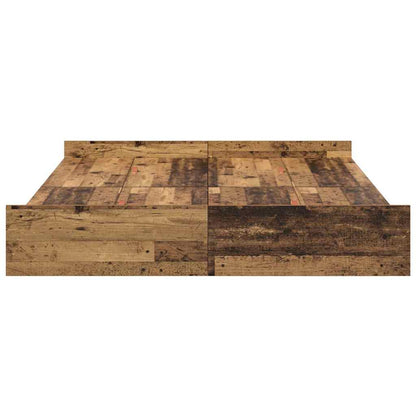 Struttura letto con contenitore Legno vecchio 140 x 190 cm