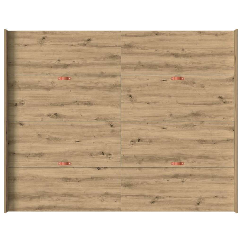 Struttura letto con contenitore rovere artigianale 140 x 190 cm - homemem39