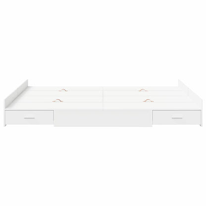 Struttura letto con contenitore Bianco 135 x 190 cm - homemem39