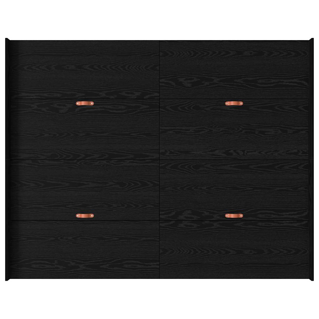 Struttura letto con contenitore Rovere Nero 135 x 190 cm | homemem39