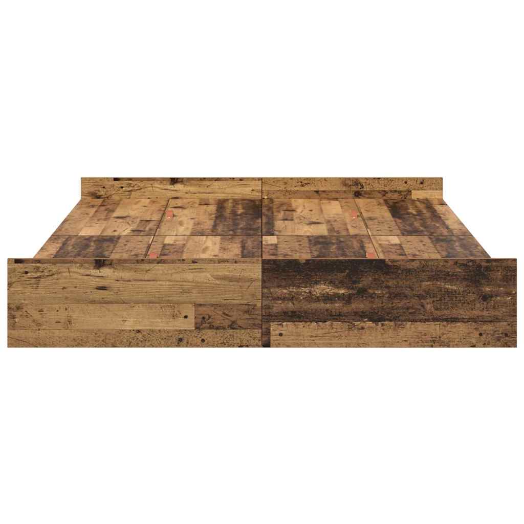 Struttura letto con contenitore Legno vecchio 135 x 190 cm