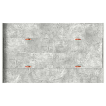Struttura letto con contenitore Grigio cemento 120 x 190 cm