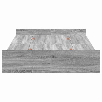 Struttura letto con contenitore Grigio sonoma 120 x 190 cm - homemem39