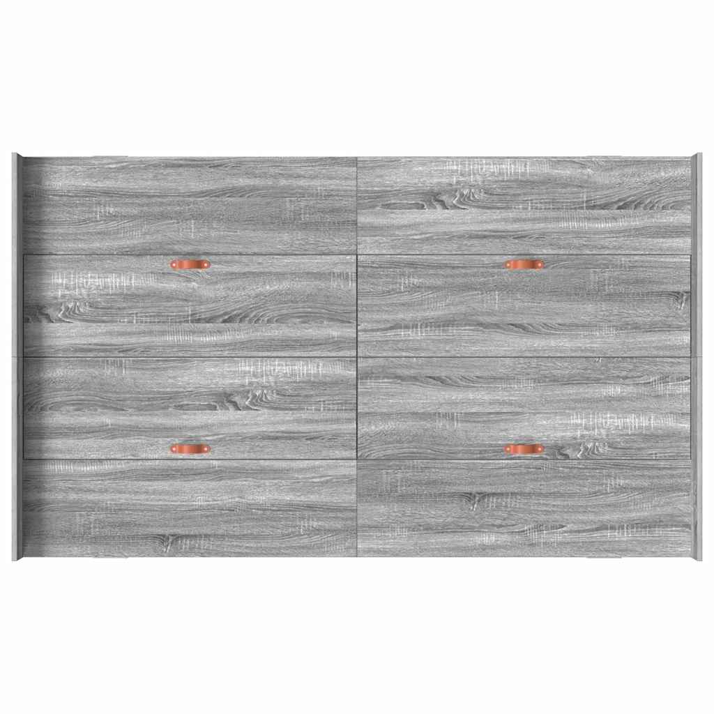 Struttura letto con contenitore Grigio sonoma 120 x 190 cm - homemem39