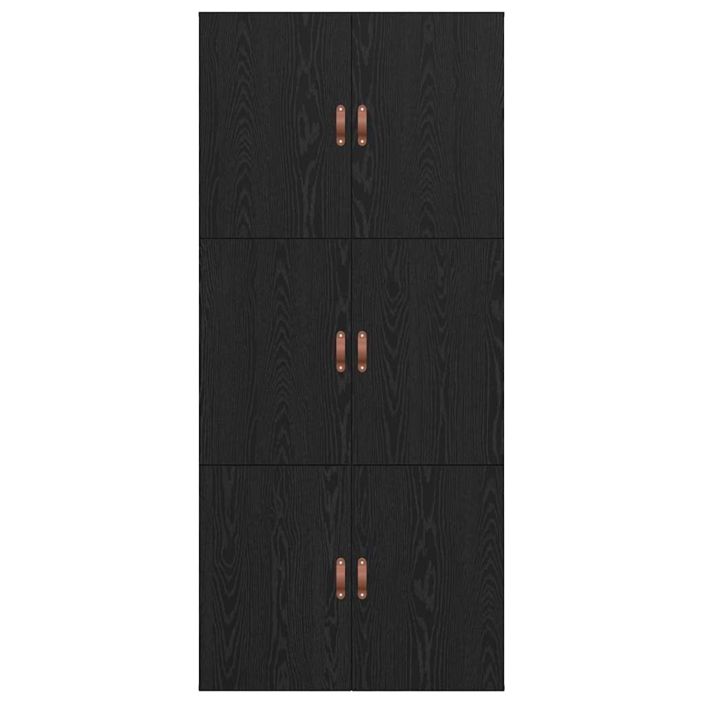 Struttura letto con contenitore Rovere Nero 80 x 200 cm