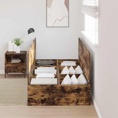 Struttura del letto Rovere fumo 80 x 200 cm Legno multistrato - homemem39