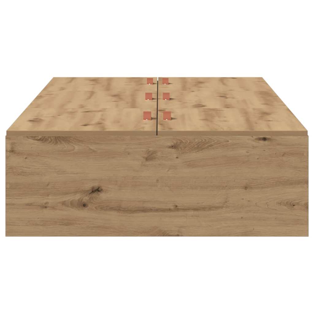 Struttura del letto rovere artigianale 80 x 200 cm - homemem39