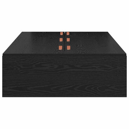 Struttura letto con contenitore Rovere Nero 100 x 200 cm