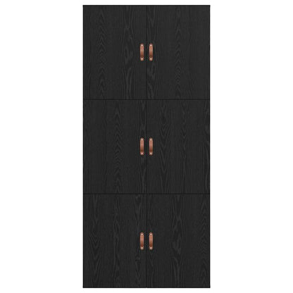 Struttura letto con contenitore Rovere Nero 100 x 200 cm