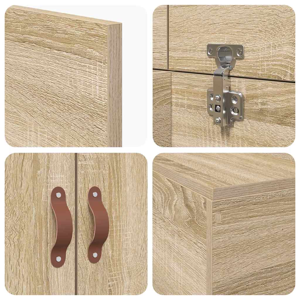 Struttura letto con contenitore Rovere Sonoma 100 x 200 cm | homemem39