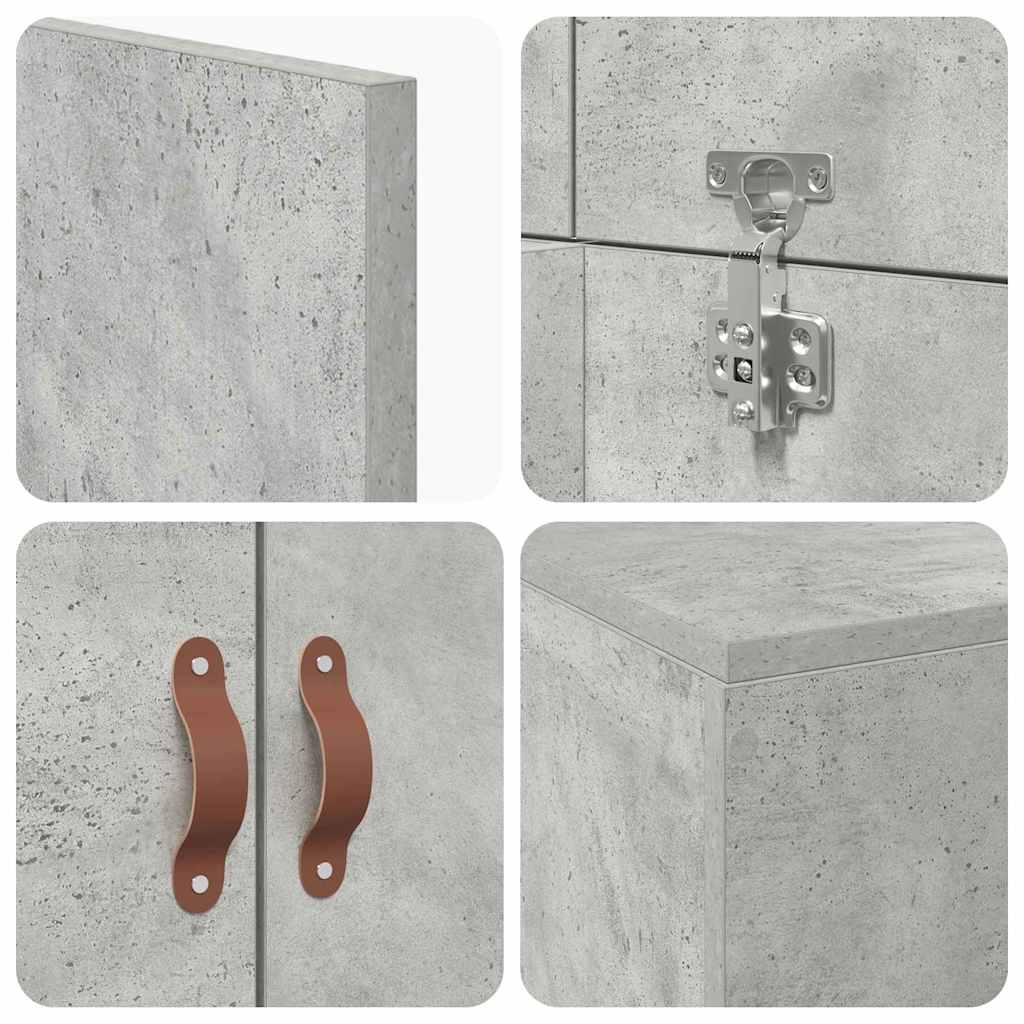Struttura letto con contenitore Grigio cemento 100 x 200 cm