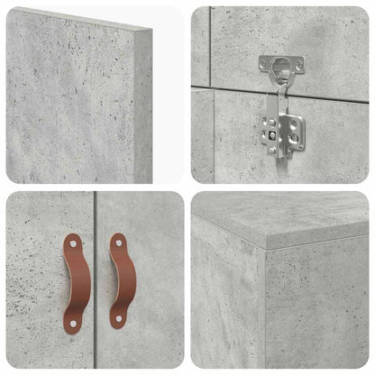 Struttura letto con contenitore Grigio cemento 100 x 200 cm